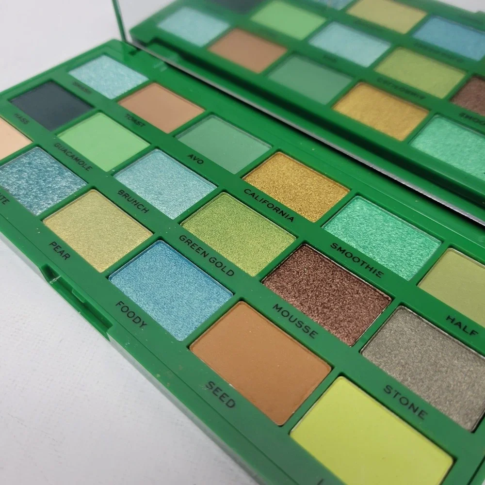 NEW No Box I Heart Revolution Tasty Avocado Eyeshadow Palette 18 Shades + Mirror